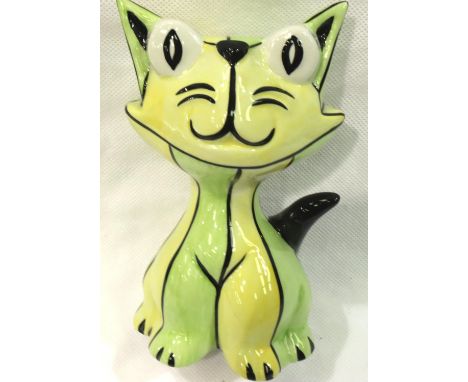 Lorna Bailey limited edition cat, Boggles, 1/1, H: 13 cm. No cracks, chips or visible restoration. P&amp;P Group 1 (£14+VAT f
