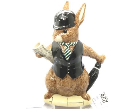 Boxed Doulton Bunnykins limited edition teapot, London City Gent, H: 21 cm. No cracks, chips or visible restoration. P&amp;P 