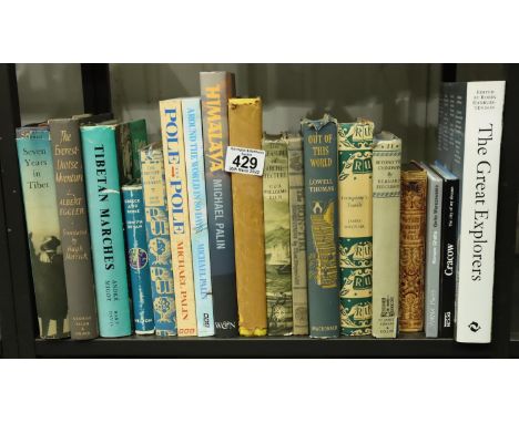 Shelf of exploration and travel books. Not available for in-house P&amp;P, contact Paul O'Hea at Mailboxes on 01925 659133 