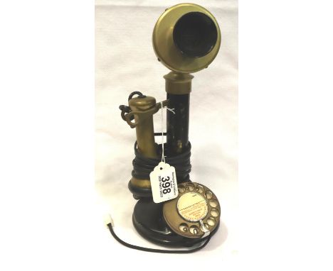 Mid 20th century reproduction candlestick telephone. Not available for in-house P&amp;P, contact Paul O'Hea at Mailboxes on 0