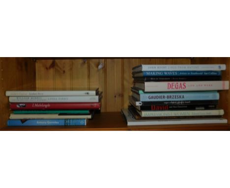 A group of art related books, relating to William Morris, Michelangelo, Antony Gormley, Edgar Degas, etc. (1 shelf)