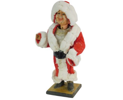 An early 20thC Santa Claus automaton figure, clothing later, 50cm high. (AF)