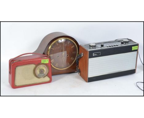 A Dansette retro vintage transistor radio, model : 111 in red.  Plus Roberts radio from the 60's/70's model R707, plus a vint