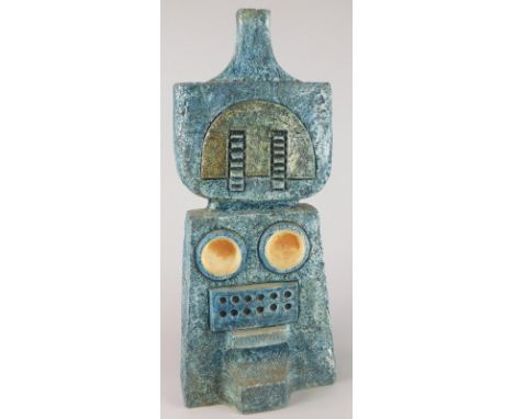 A Troika Studio Pottery double lamp base, decorators initials for Honor Curtis, (AF) 43cm high