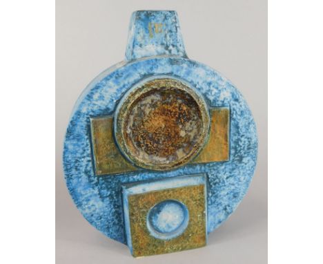 A Troika wheel base lamp, 17cm high, decorator's initials for Sue Lowe, 20.5cm high