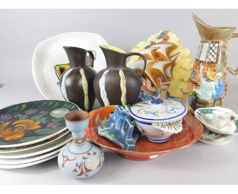 Miscellaneous ceramics, to include Quimper, Bretby, Beswick, Royal Doulton etc.