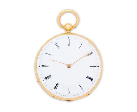Vacheron &amp; Constantin. An 18K gold key wind open face pocket watchDate: Circa 1840Movement: Gilt finish, cylinder escapem