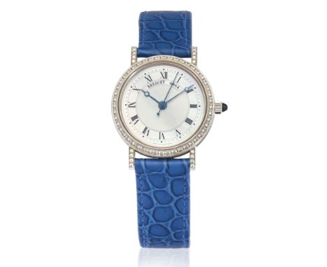 Breguet. A lady's 18K white gold diamond set automatic wristwatch with mother of pearl dialModel: ClassiqueReference: 8068Dat