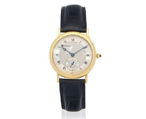 Breguet. An 18K gold manual wind wristwatch with power reserveModel: ClassiqueReference: 3360Date: Purchased 1992Movement: 21