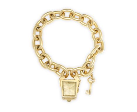 Rolex. An unusual recently serviced 18K gold manual wind padlock form bracelet watchModel: PrecisionDate: Circa 1950Movement: