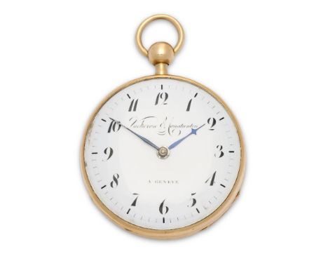 Vacheron &amp; Constantin. A continental gold key wind open face quarter repeating pocket watchDate: Circa 1825Movement: Gilt