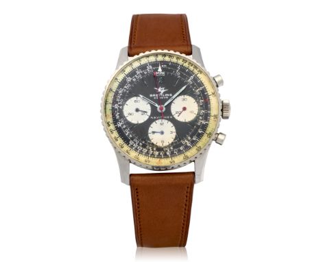 Breitling. A stainless steel manual wind chronograph wristwatchModel: NavitimerReference: 806Date: Circa 1965Movement: 17-jew