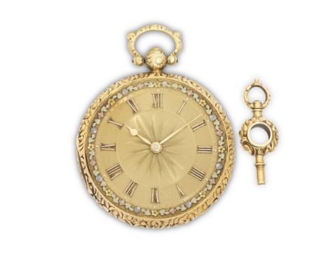 Joseph Penlington, Liverpool. An 18K gold key wind open face pocket watchDate: Chester Hallmark for 1899Movement: English lev