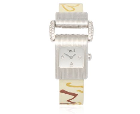 Piaget. A lady's 18K white gold diamond set wristwatchModel: Miss ProtocoleReference: 5222Date: Circa 2005Movement: 4-jewel C