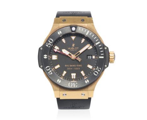 Hublot. An 18K rose gold, ceramic and titanium automatic calendar wristwatchModel: Big Bang KingReference: 312.PM.1128.RXDate