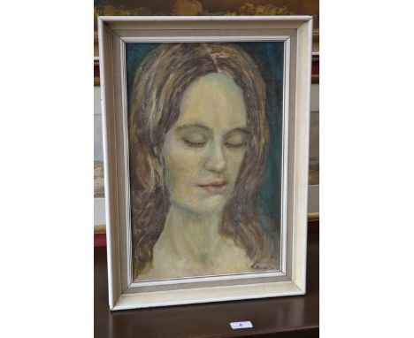 K Bosworth (20th century)
Portrait of a Girl
signed, oil on hardboard, 44cm x 28.5cm
