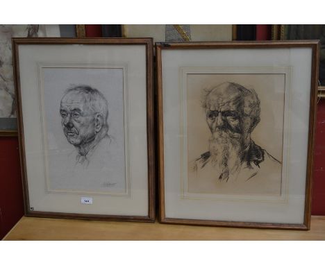 Herbert Roberts
An Octogenarian
signed, charcoal drawing, 39cm x 29.5cm; another (2)


Labels to verso for R Jackson & Sons, 