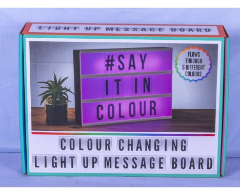 Colour changing light up message board