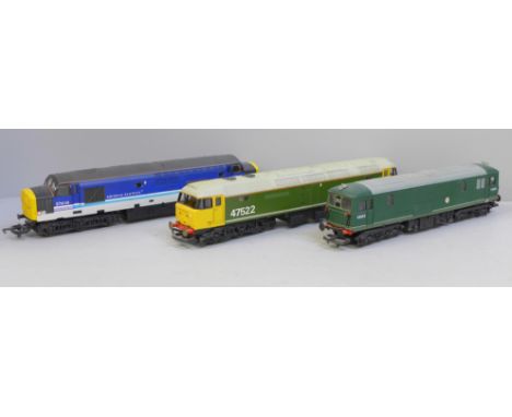 Three Lima OO gauge model diesel locomotives 