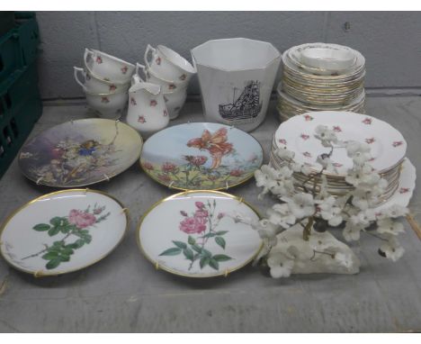 A collection of Melba Rose china, a mining related pot, limited edition, a Prosperity tree, collectors plates, etc. **PLEASE 