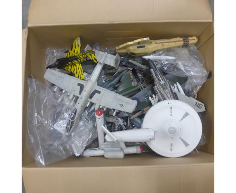 A collection of model aircraft including Airfix and a model Starship Enterprise **PLEASE NOTE THIS LOT IS NOT ELIGIBLE FOR PO