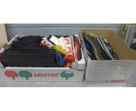 A collection of Scalextric tracks, controllers, cars, etc., some a/f **PLEASE NOTE THIS LOT IS NOT ELIGIBLE FOR POSTING AND P