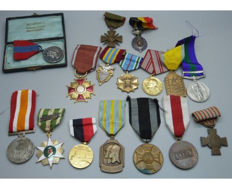 A collection of medals including a Queen Elizabeth II For Faithful Service Medal to Walter Stanley Royle, Army of Occupation 