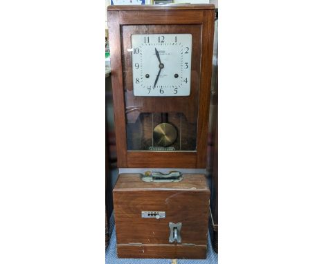 A mid 20th century National Time Recorder clocking clock 95h x 3WLocation: 