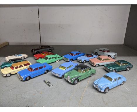 A group of vintage Spot-On, Corgi and Dinky diecast model cars to include a Dodge Royal Sedan, Vauxhall Cresta and a Plymouth