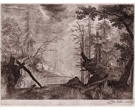 Roelant Savery landscape by Aegidius Sadeler - 1609  /  Description:  Famous Roelant Savery landscapes engraved by Aegidius S