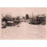 Siebe Johannes ten Cate - Voorstraat harbor in Dordrecht - 1894
