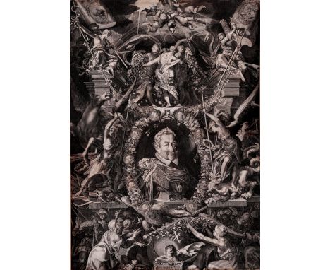 Aegidius Sadeler II (1570-1629) -  Matthias Emperor - 1614  Impressive elaborate large Portrait of Emperor Matthias, bust to 