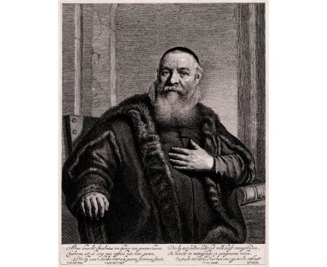 Jonas Suyderhoef, Rembrandt van Rijn -  The preacher Eleazar Swalmius  An early first state of this nice large portrait after
