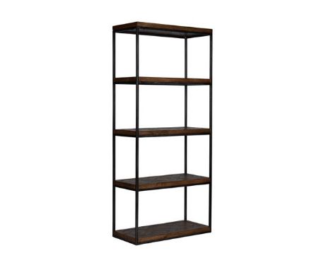 Rochelle Bookcase Oak Top And Iron Frame These Handcrafted Pieces Combine The Warmth Of Lightly Distressed Natural Timber Wit