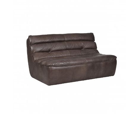 Magna Sectional 1 Seater Ride Gun Leather 78 X 102 5 X 79cm  Inspired By Mid 20th Century Design The Magna Modular Collection