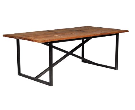 Axel Dining Table The Axel Dining Table Combines Old World And Industrial  With Its Combination of Reclaimed  Wood From Decom