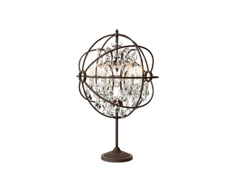 Gyro Crystal Table Lamp Antique Rust The Gyro Crystal Lighting Collection Is Inspired By Nineteenth Century Experimental Phys