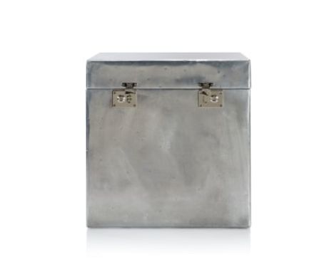 White Star Trunk Shiny Steel 60 X 59 X 60cm  A Larger Version Of The London Trunk White Star Is Similarly Inspired By The Cha
