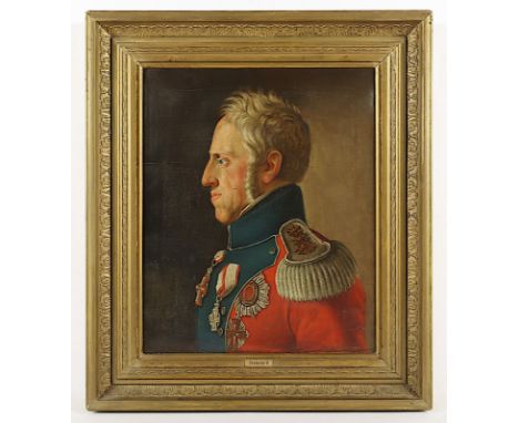 Portraitmaler um 1830, "Frederik VI. von Dänemark und Norwegen", Öl/Lwd., 45 x 37,5, R. 