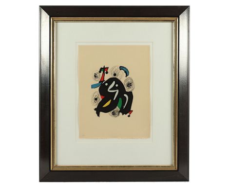 Miro, Joan, Arbeit aus "La mélodie acide", Original-Farblithografie, ca. 21 x 16, bez. "HC", Prägesignatur, zu der gleichnami