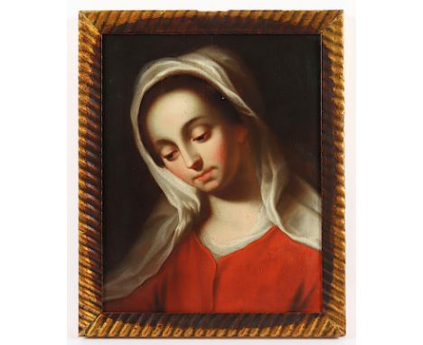 Sakralmaler des 18.Jh., "Maria", Öl/Holz, 34 x 26,5, R.  