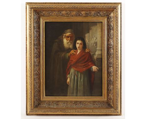 Di Chirico, Giacomo (1844-1883), "Vater und Tochter", Öl/Lwd., 45 x 36,5, besch., unten links signiert, R. 