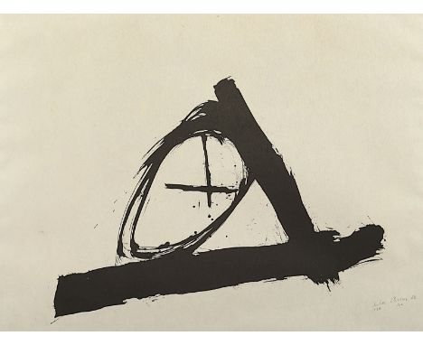 Bissier, Jules, "o.T.", Original-Farblithografie, 35 x 47, nummeriert 36/300, und handsigniert und datiert '62, R. 