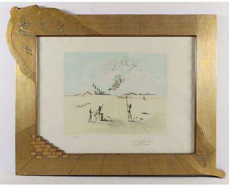 Dali, Salvador, nach, "Moments of lost time", Farbradierung mit Goldstaubauftrag, 39,5 x 49,5, nummeriert 255/300, bez. - Für