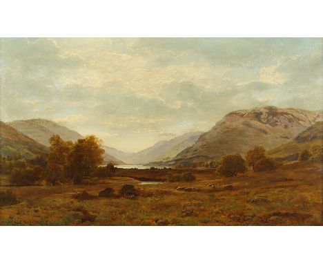 Cameron, Duncan (1837-1916), "Blick über Loch Voil auf die Braes O'Balquhidder", Öl/Lwd., 74 x 125, doubliert, unten links si