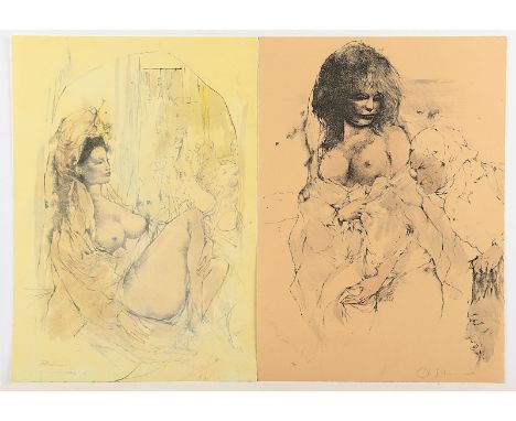 Bachmann, Otto, Konvolut von fünf Lithografien, jeweils signiert, ungerahmt 