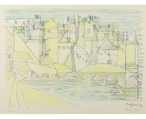 Bargheer, Eduard (1901-1979), "Hafenstadt", Original-Farblithografie, 29 x 42, nummeriert 117/150, 1970, handsigniert, R. 