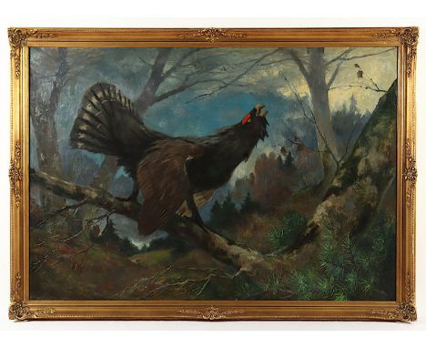 Deiker, Carl (1879-1958), "Auerhahn", 100 x 145, unten links signiert, R.  