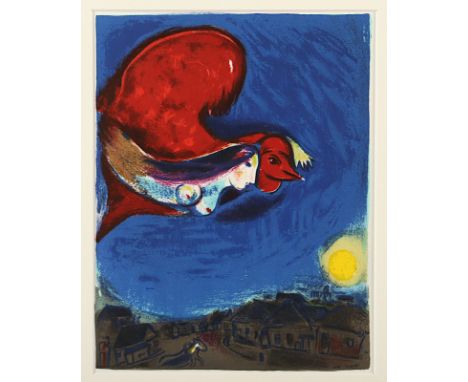 Chagall, Marc, "Der Traum", Farblithografie, 26 x 20, mit Passepartout, Mourlot, 1960, ungerahmt 