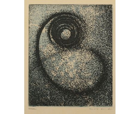 Ernst, Max (1891-1976), Blatt aus Hölderlin, Poèmes, Original-Radierung, 14 x 11,5, bez. essai, handsigniert, 1961, R. 